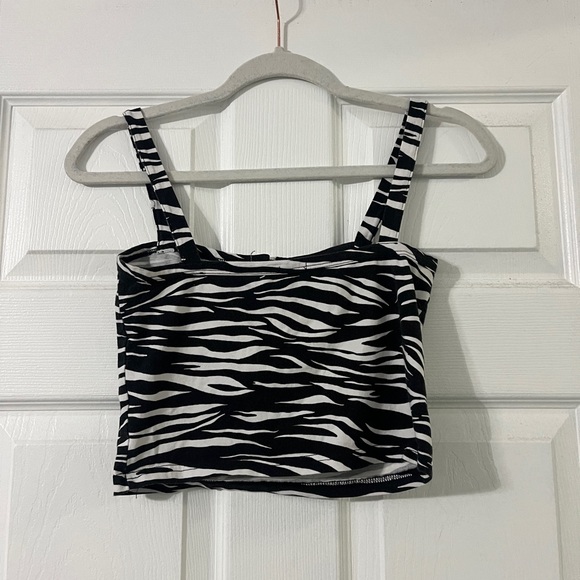 john galt zebra tank top with with with buttons on top - Picture 4 of 4